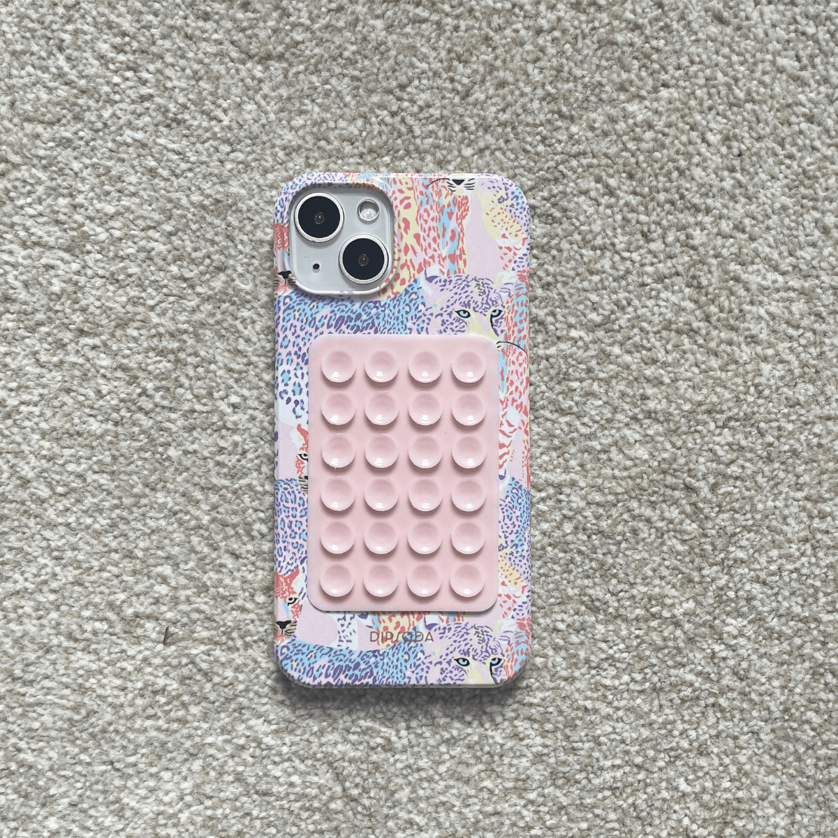 Pink Suction Pad Phone Grip