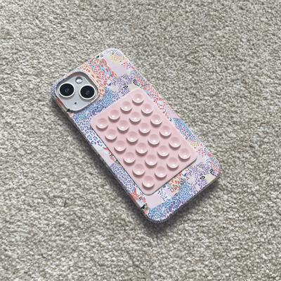 Pink Suction Pad Phone Grip