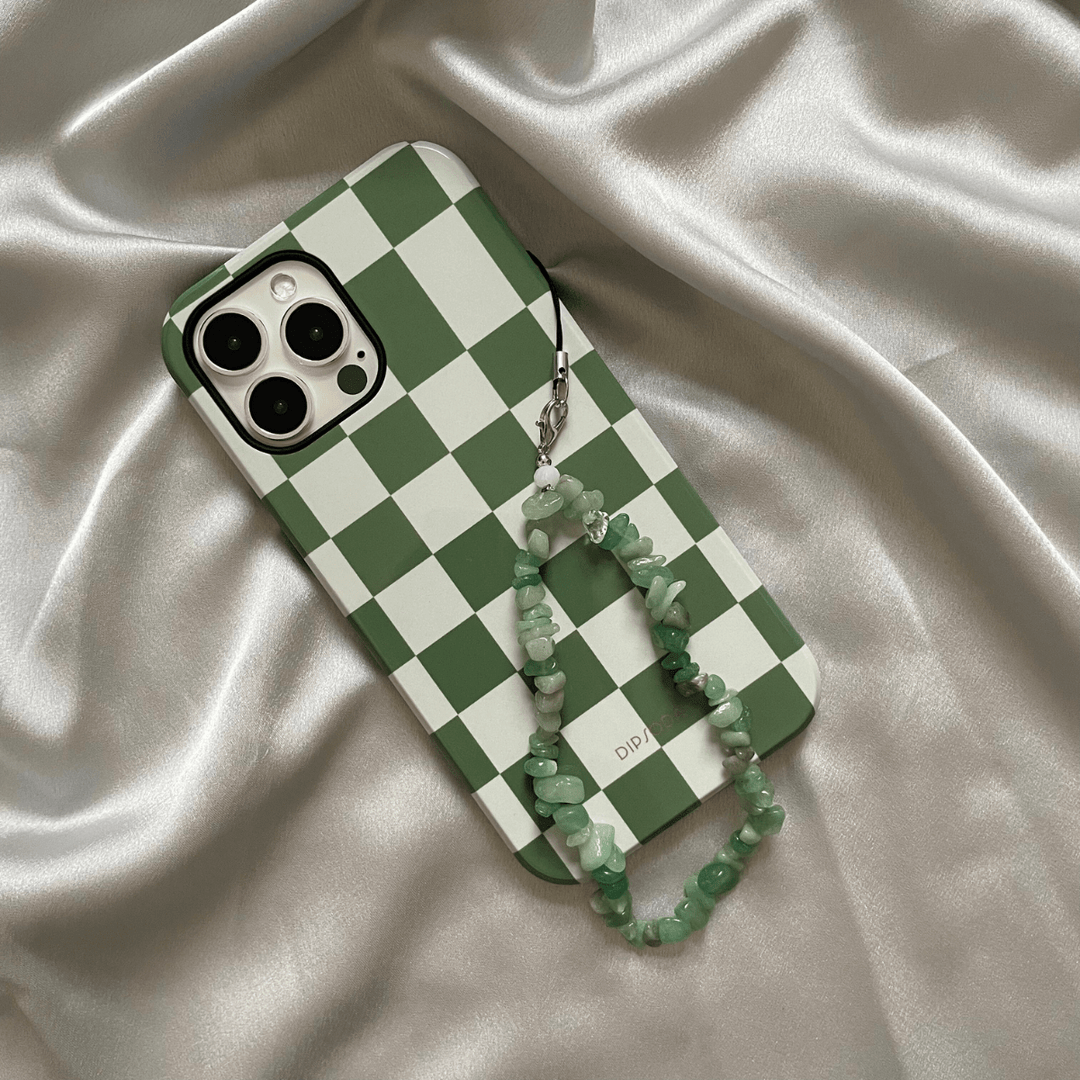 Green Crystal Phone Charm