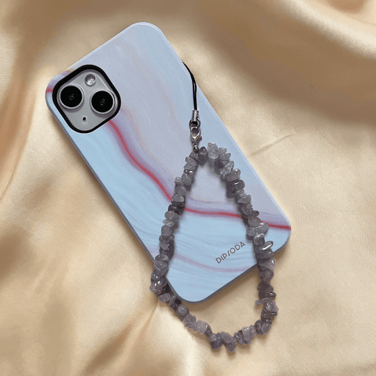 Purple Crystal Phone Charm