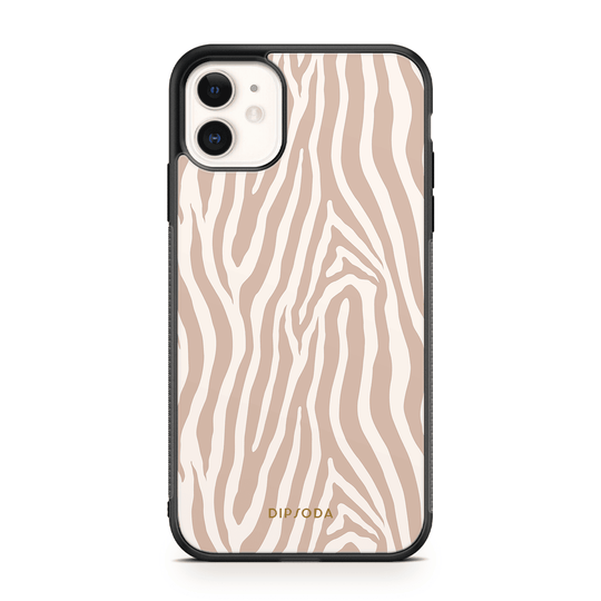 Beige Zebra Print Phone Case