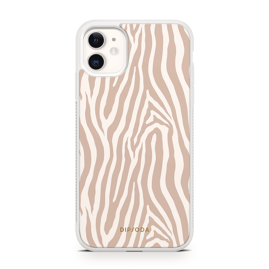 Beige Zebra Print Phone Case