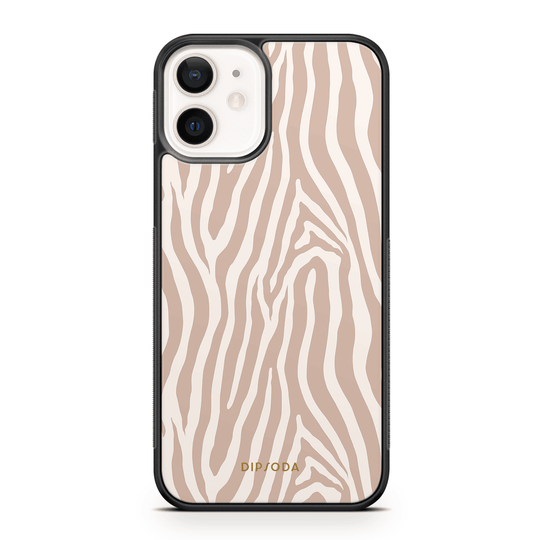 Beige Zebra Print Phone Case