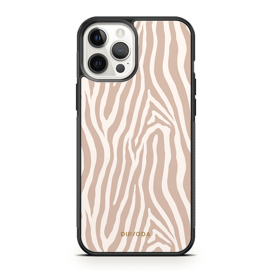 Beige Zebra Print Phone Case