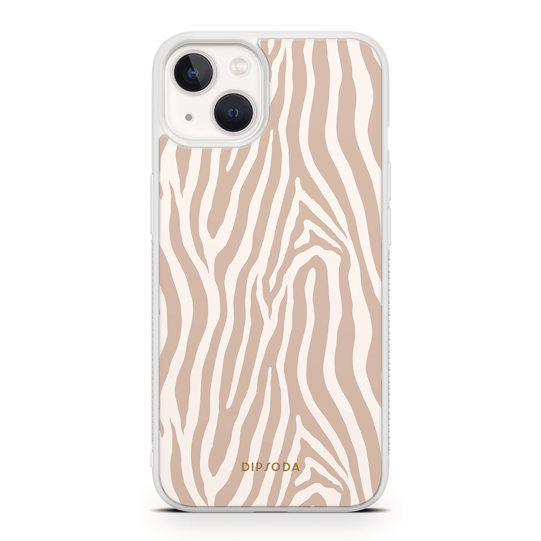 Beige Zebra Print Phone Case