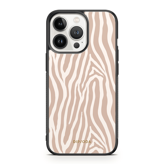 Beige Zebra Print Phone Case