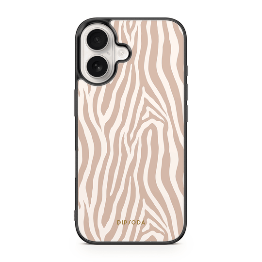 Beige Zebra Print Phone Case