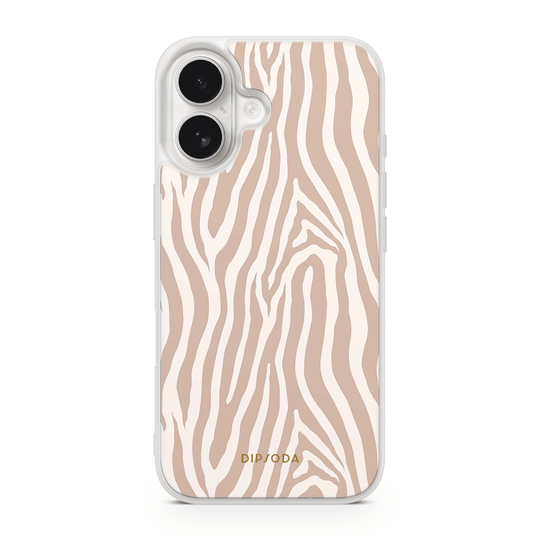 Beige Zebra Print Phone Case