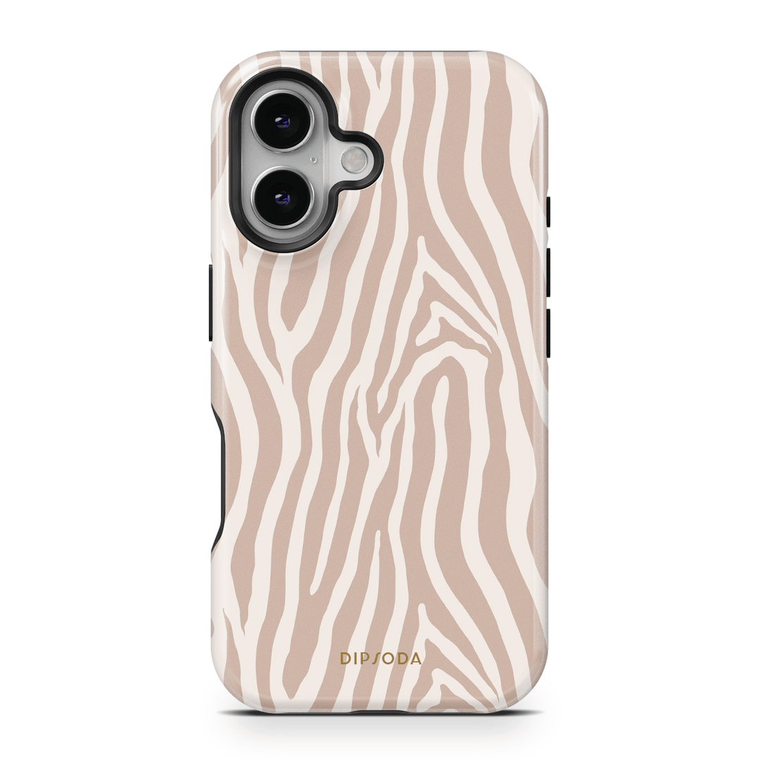 Beige Zebra Phone Case