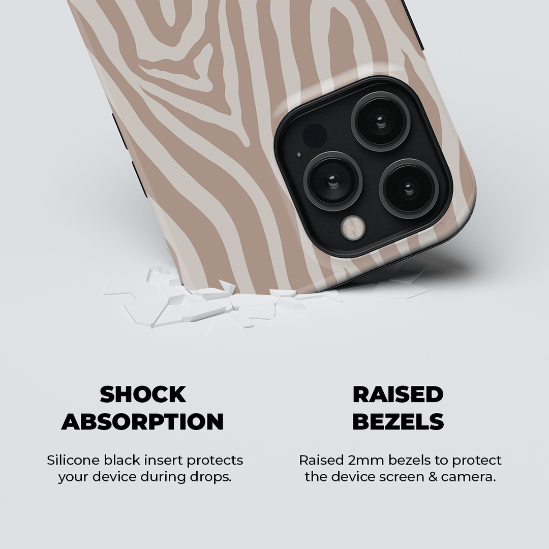 Beige Zebra Phone Case