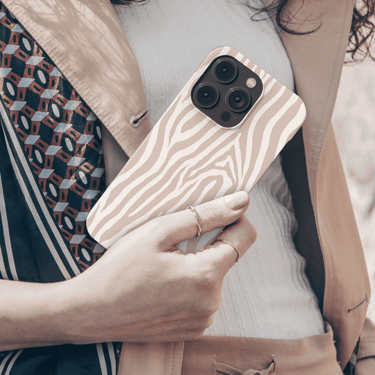 Beige Zebra Phone Case