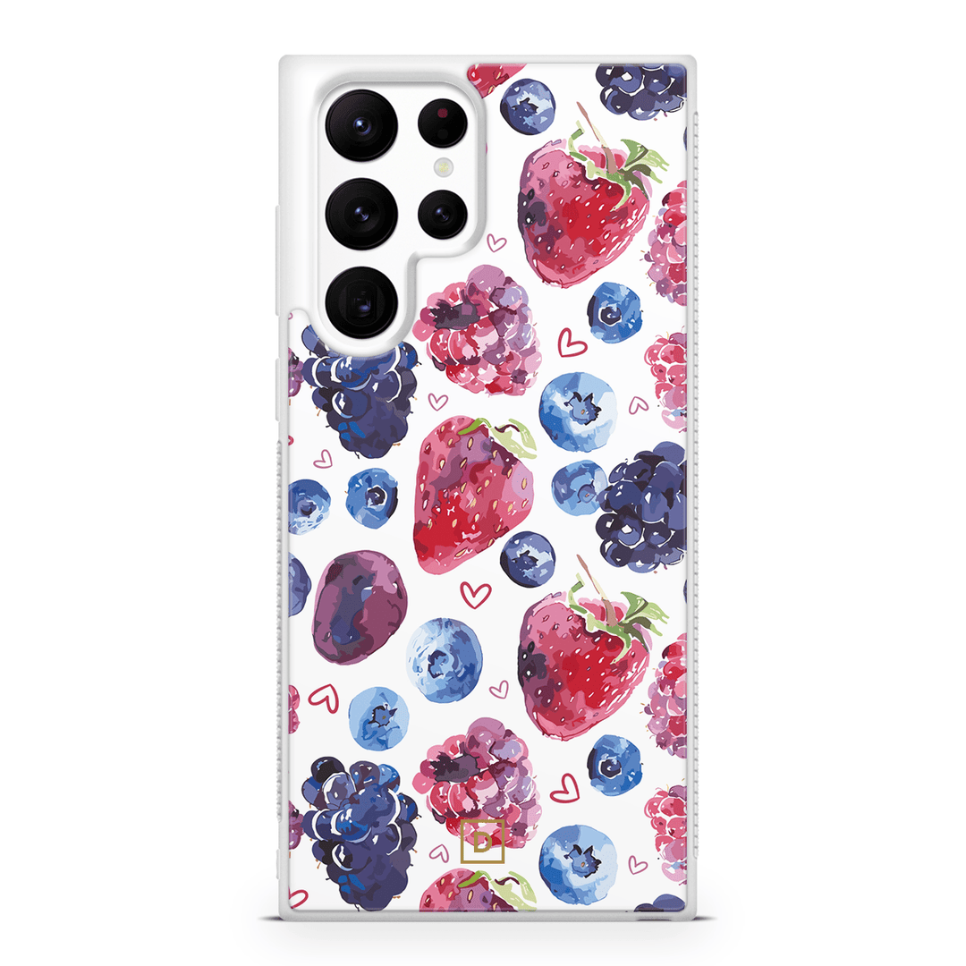 Berry Romance Rubber Phone Case