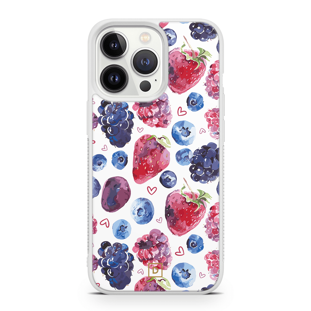 Berry Romance Rubber Phone Case