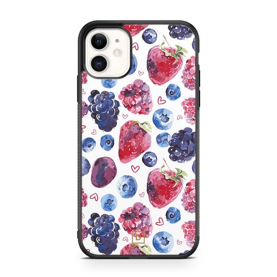 Berry Romance Rubber Phone Case