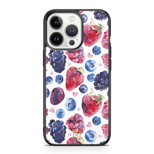 Berry Romance Rubber Phone Case