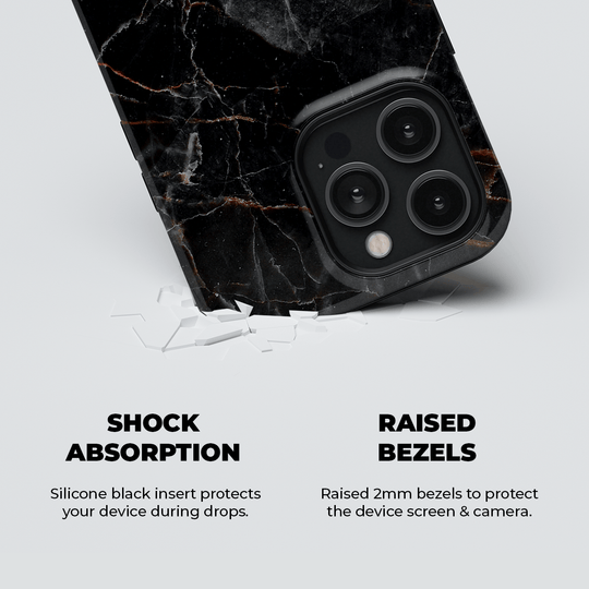 Black Marble Phone Case