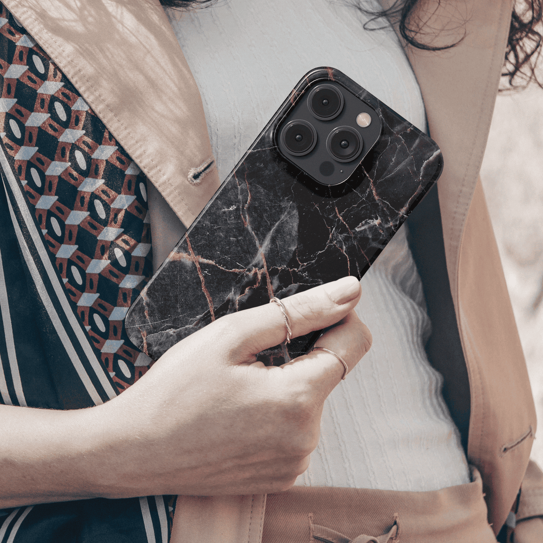 Black Marble Phone Case