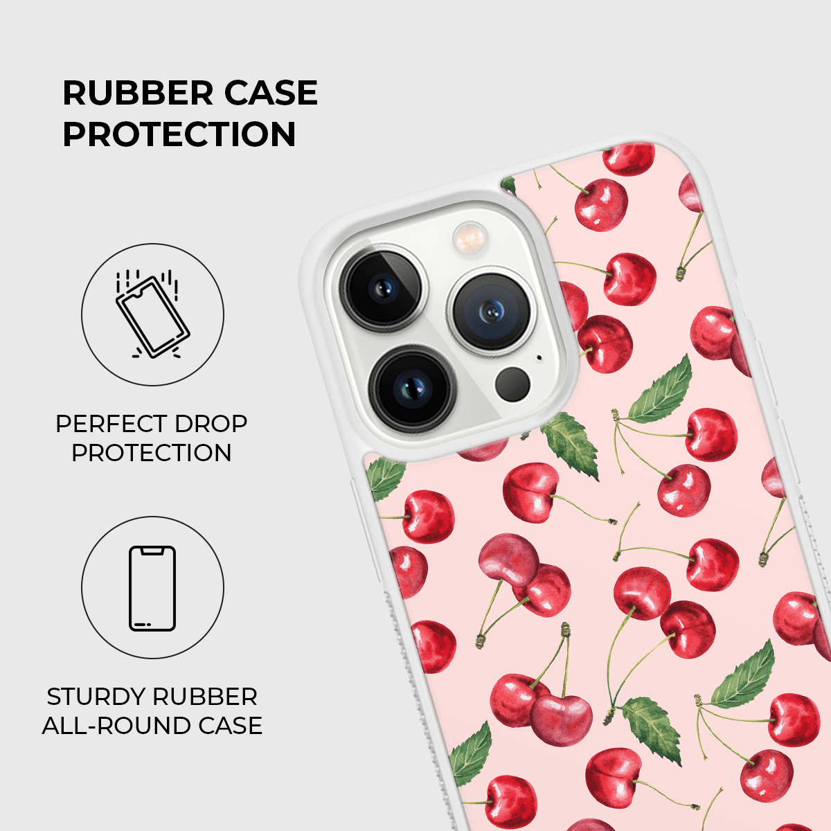 Cherry Delight Rubber Phone Case