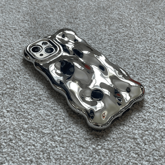 Wavy Chrome 3D Phone Case