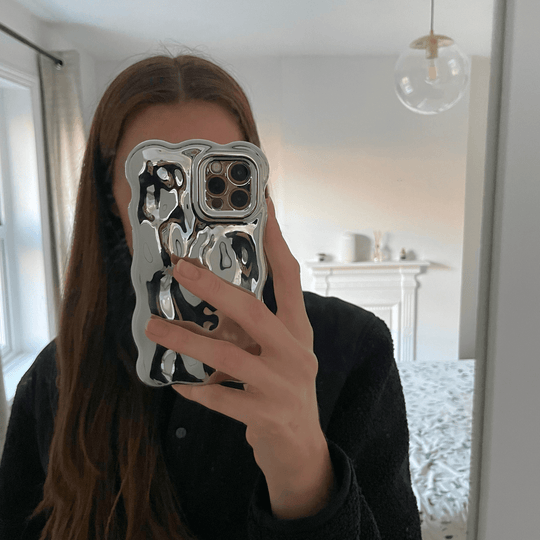 Wavy Chrome 3D Phone Case