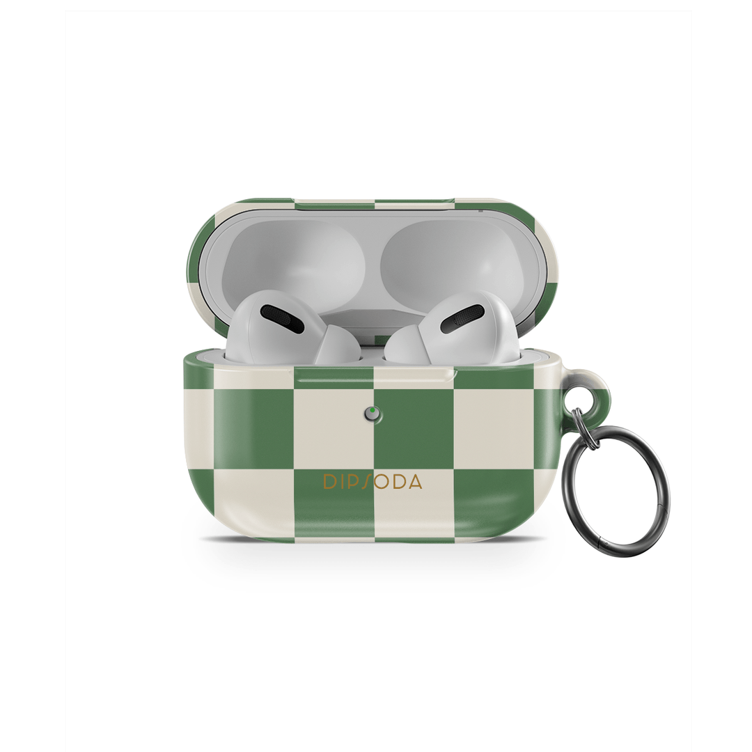 Green Checkers AirPods Case