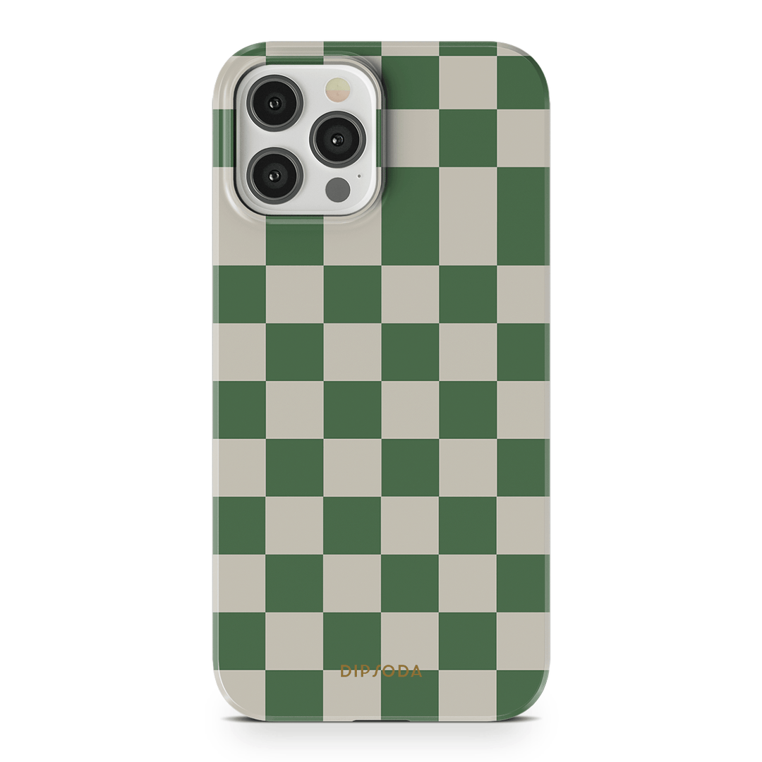 Green Checkers Phone Case