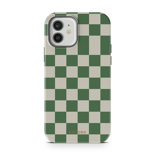 Green Checkers Phone Case