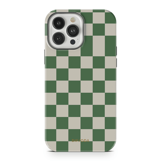 Green Checkers Phone Case