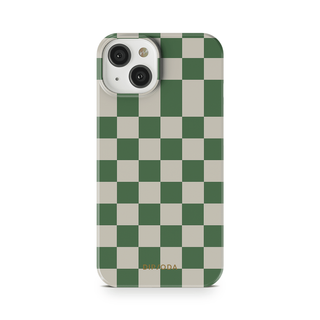 Green Checkers Phone Case