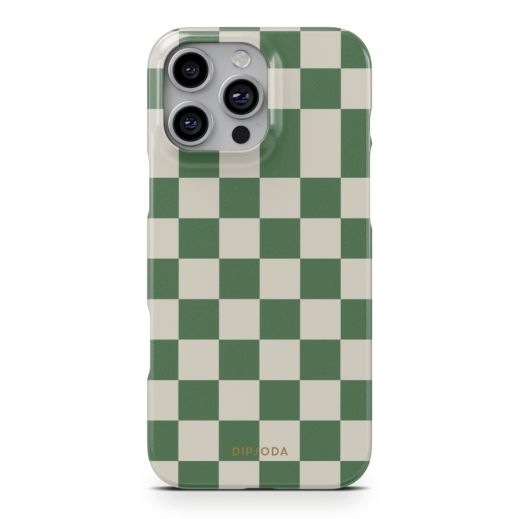 Green Checkers Phone Case