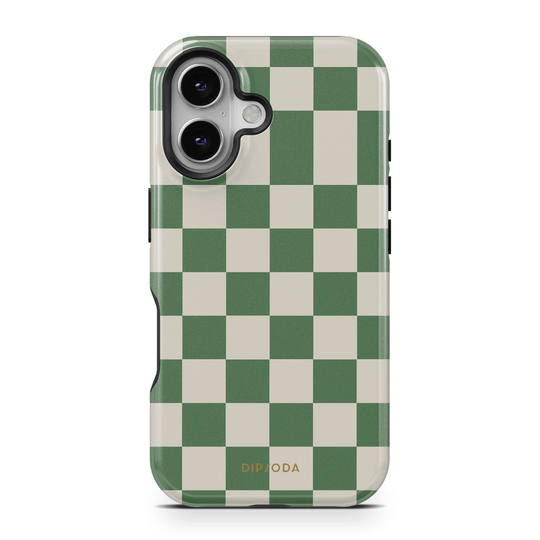 Green Checkers Phone Case