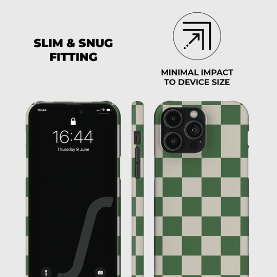 Green Checkers Phone Case