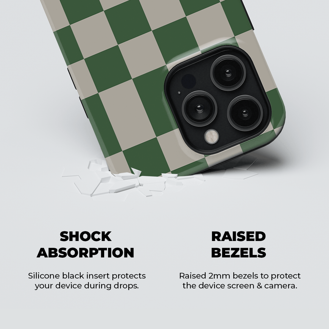 Green Checkers Phone Case