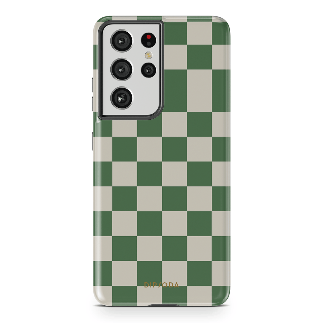 Green Checkers Phone Case