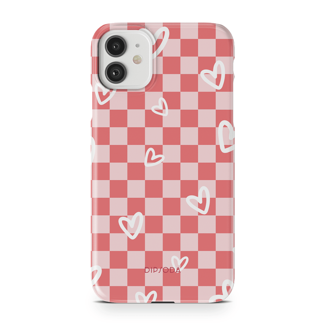 Hearts Checkerboard Phone Case