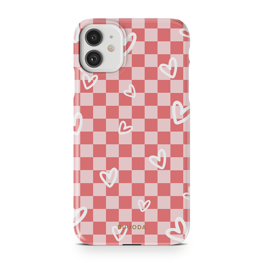 Hearts Checkerboard Phone Case