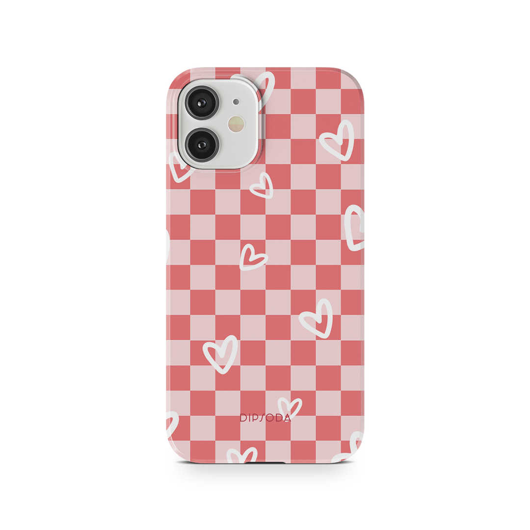 Hearts Checkerboard Phone Case