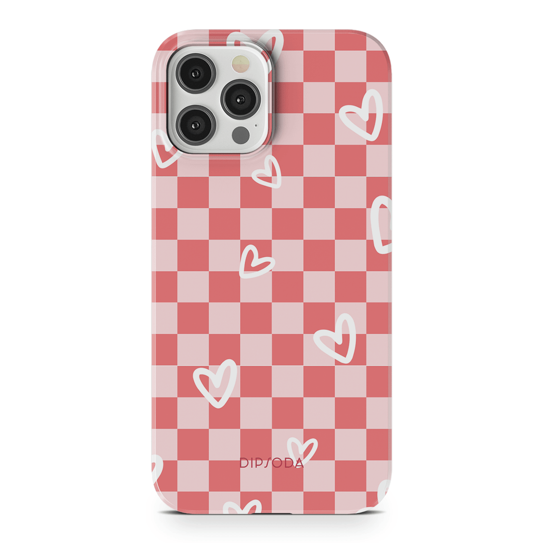 Hearts Checkerboard Phone Case