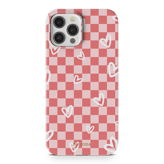 Hearts Checkerboard Phone Case