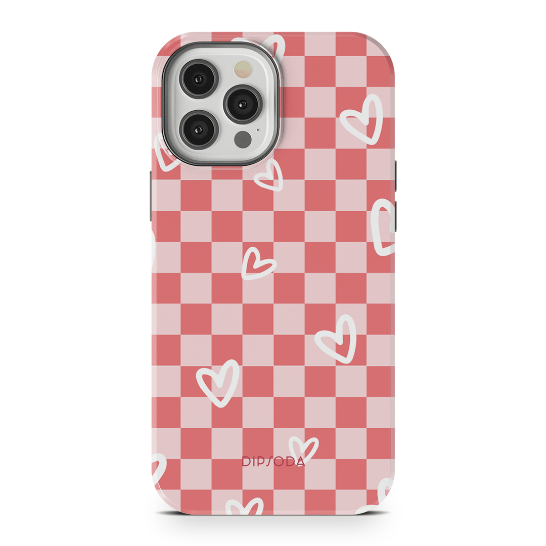 Hearts Checkerboard Phone Case