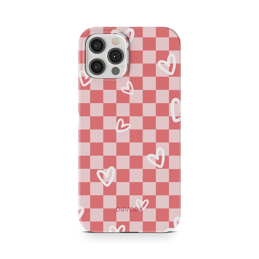 Hearts Checkerboard Phone Case