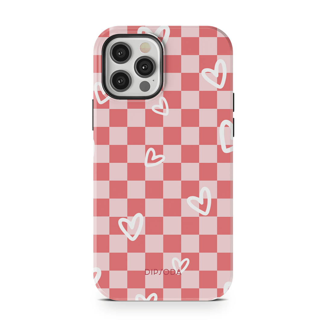 Hearts Checkerboard Phone Case