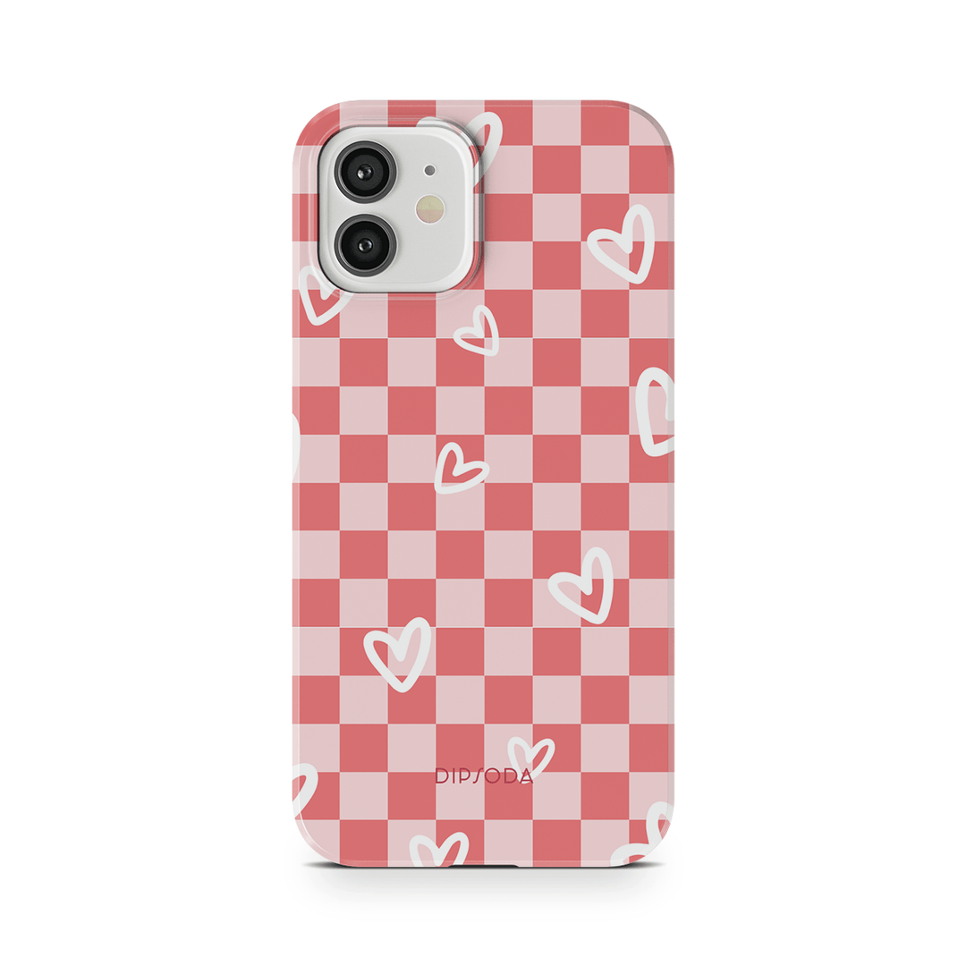 Hearts Checkerboard Phone Case