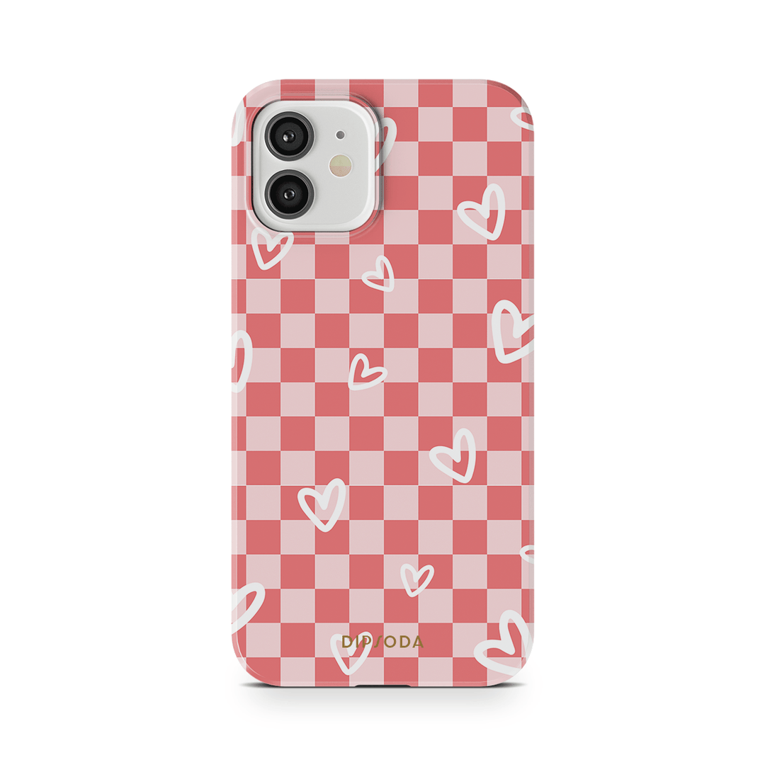 Hearts Checkerboard Phone Case