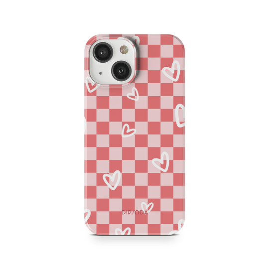 Hearts Checkerboard Phone Case