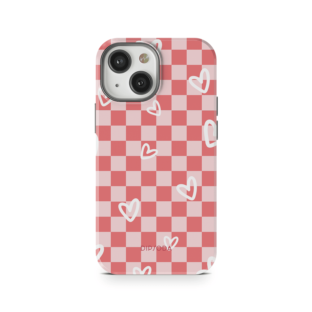 Hearts Checkerboard Phone Case