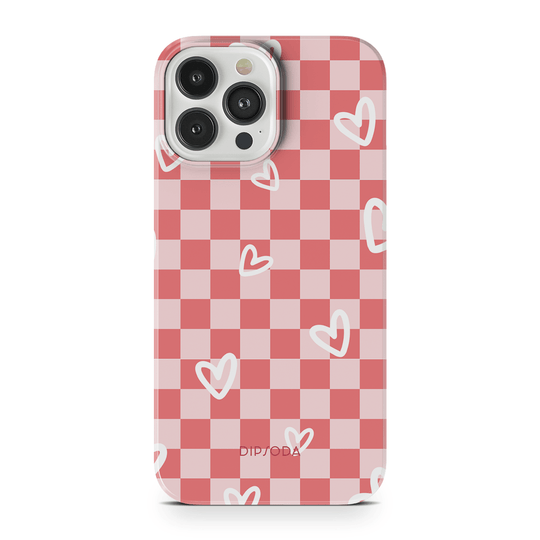 Hearts Checkerboard Phone Case