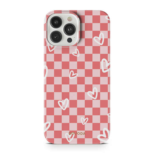 Hearts Checkerboard Phone Case