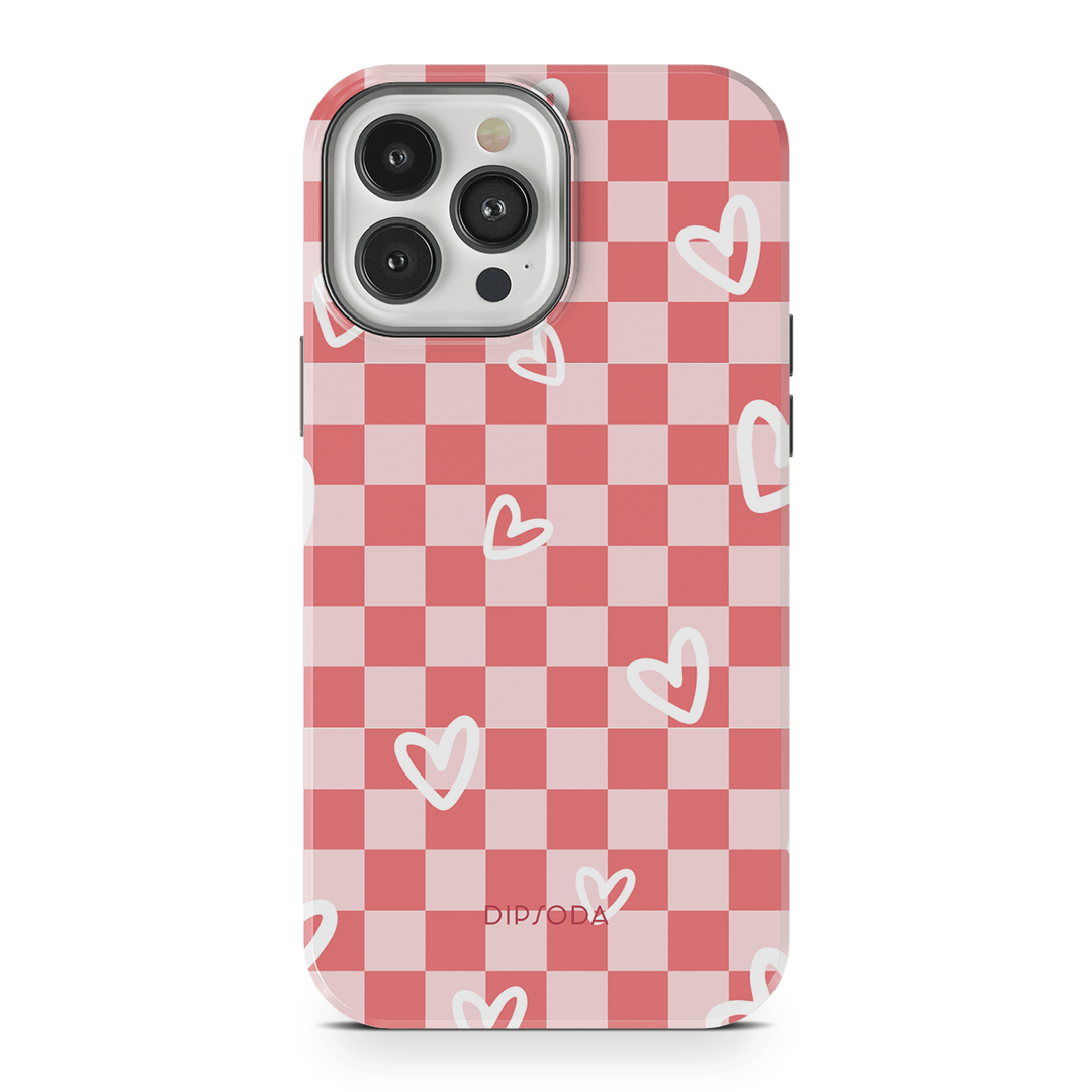 Hearts Checkerboard Phone Case