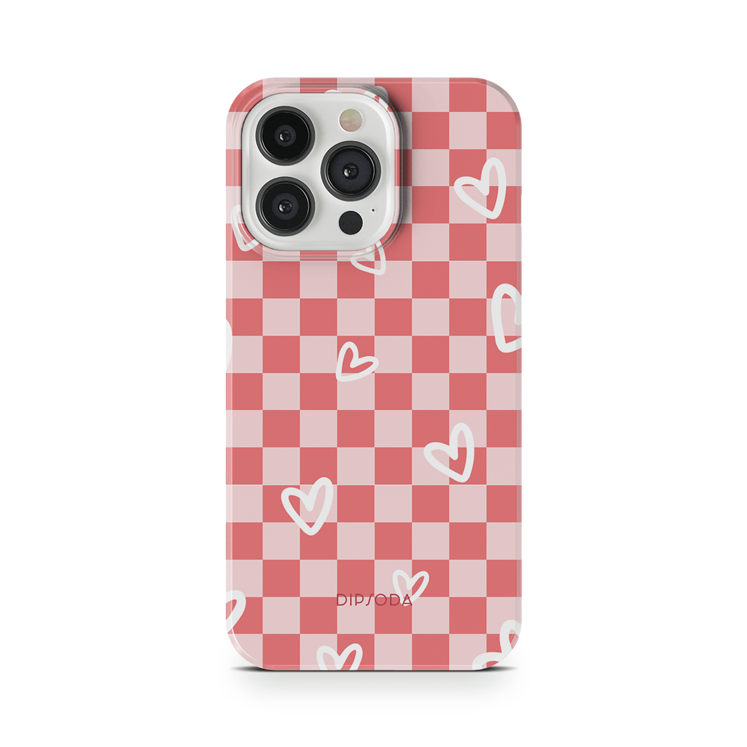 Hearts Checkerboard Phone Case